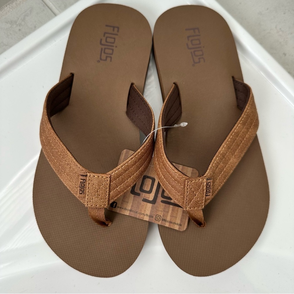 Flojos Kids Rogan Flip Flops Size 5 - Picture 2 of 12